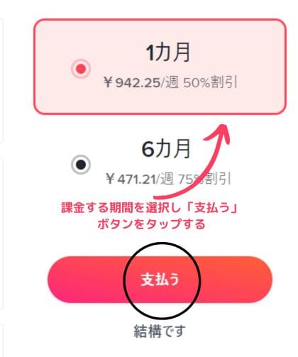 Tinder　料金